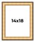 14x18 Traditional Picture Frame with UV-Resistant Acrylic & Acid Free Backing, Available in 3 Finishes - Black, Brown, Gold